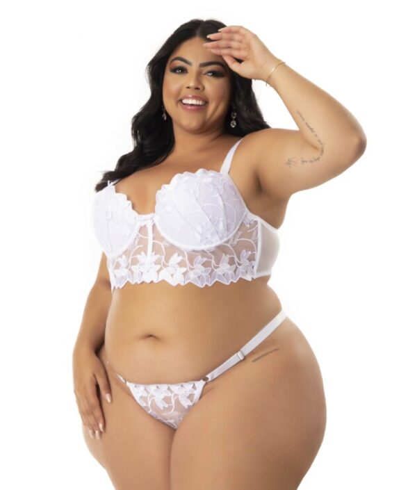 👑 Lingerie Plus Size em Tule Wendy - Imagem 9