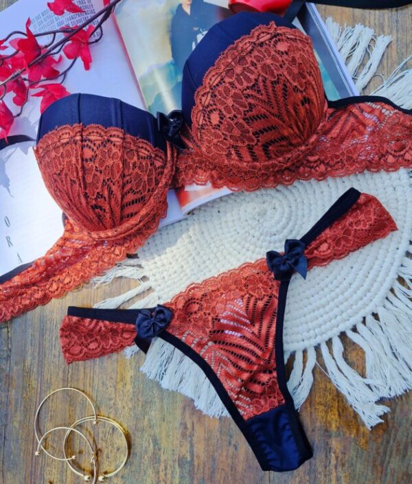 🌹 Conjunto de Renda e Microfibra – Catarina - Imagem 12